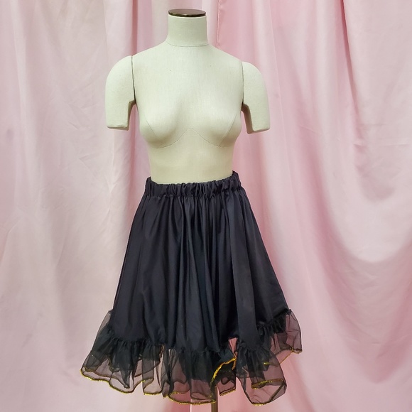 Black petticoat with gold sequins - Picture 1 of 1